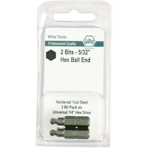 Ball End Hex Inch Insert Bit 7/64″ × 25mm (2 Bit Pack) - Eagle Tool & Supply