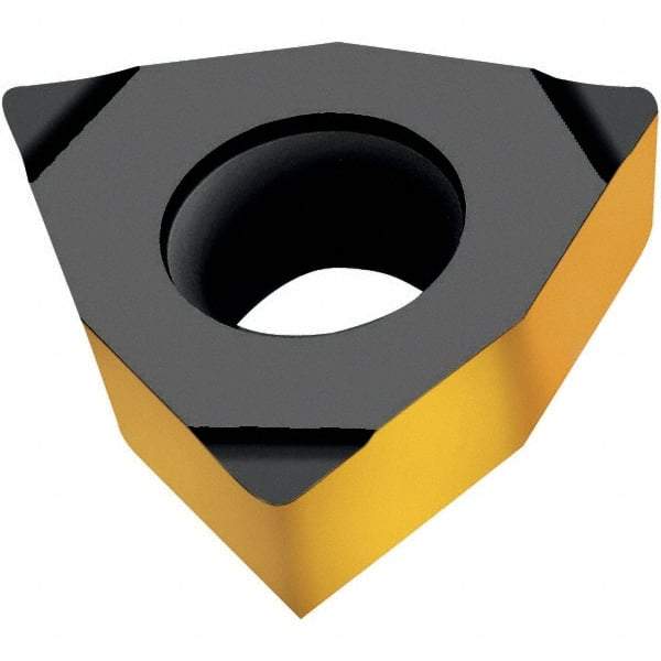 Walter - WCGT21.51 X15 Grade WAK15 Carbide Boring Insert - TiCN/Al2O3/TiN Finish, Trigon, 1/4" Inscr Circle, 3/32" Thick, 1/64" Corner Radius - Eagle Tool & Supply