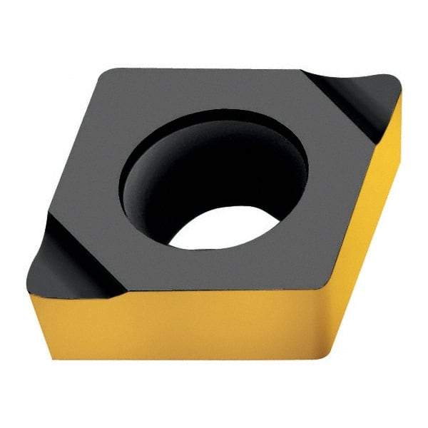 Walter - CPGT730.5 X15 Grade WXM15 Carbide Boring Insert - Multilayer TiAlN/TiN Finish, Diamond, 7/8" Inscr Circle, 3/16" Thick, 0.008" Corner Radius - Eagle Tool & Supply