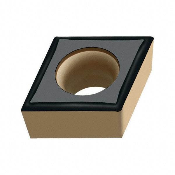 Walter - CCGT32.51 PF5 Grade WSM30 Carbide Turning Insert - TiAlN/Al2O3/ZrCN Finish, 80° Diamond, 3/8" Inscr Circle, 5/32" Thick, 1/64" Corner Radius - Eagle Tool & Supply
