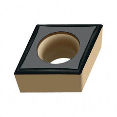Walter - CCGT32.51 PF5 Grade WSM30 Carbide Turning Insert - TiAlN/Al2O3/ZrCN Finish, 80° Diamond, 3/8" Inscr Circle, 5/32" Thick, 1/64" Corner Radius - Eagle Tool & Supply