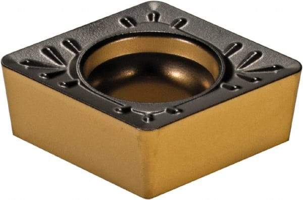 Walter - CCMT32.52 PM5 Grade WAK20 Carbide Turning Insert - TiCN/Al2O3/TiN Finish, 80° Diamond, 3/8" Inscr Circle, 5/32" Thick, 1/32" Corner Radius - Eagle Tool & Supply