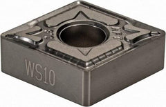 Walter - CNGG432 NFT Grade WS10 Carbide Turning Insert - Uncoated, 80° Diamond, 1/2" Inscr Circle, 3/16" Thick, 1/32" Corner Radius - Eagle Tool & Supply