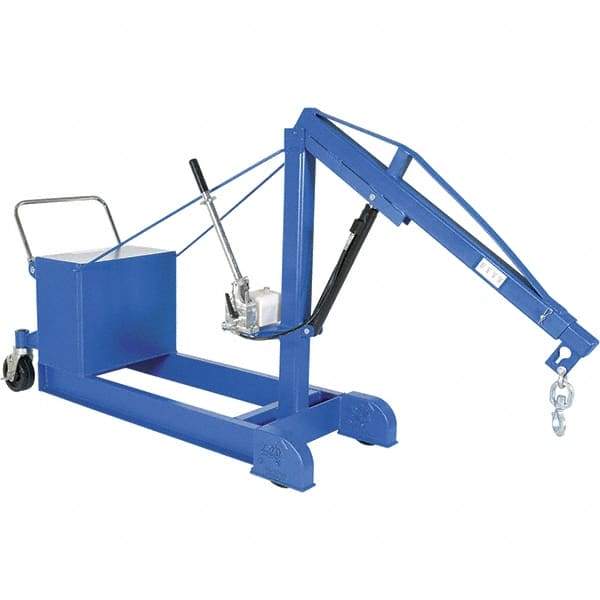 Vestil - 1,000 Lb Load Capacity, Steel Counter Balanced Floor Crane - 5' 17/64" Span - Eagle Tool & Supply