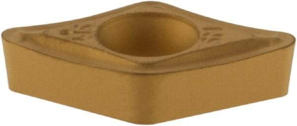 Iscar - DCMT2-2 SM Grade IC9250 Carbide Turning Insert - TiCN/Al2O3/TiN Finish, 55° Diamond, 1/4" Inscr Circle, 3/32" Thick, 1/32" Corner Radius - Eagle Tool & Supply