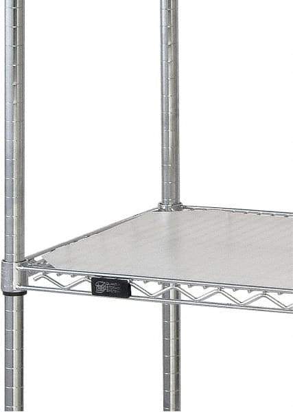 Quantum Storage - 18" Wide, Open Shelving Accessory/Component - HDPE, Polyethylene Finish, 60" Long, Use with Wire Shelving Units - Eagle Tool & Supply
