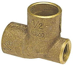 NIBCO - 3/4 x 1/8 x 1" Cast Copper Pipe Baseboard Tee - C x F x C, Pressure Fitting - Eagle Tool & Supply
