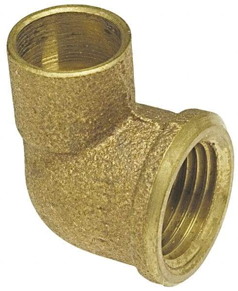 NIBCO - 1 x 3/4" Cast Copper Pipe 90° Elbow - C x F, Pressure Fitting - Eagle Tool & Supply