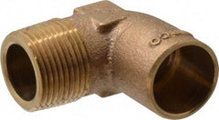NIBCO - 3/4" Cast Copper Pipe 90° Elbow - C X M, Pressure Fitting - Eagle Tool & Supply