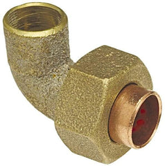 NIBCO - 3/8" Cast Copper Pipe 90° Union Elbow - C x C, Pressure Fitting - Eagle Tool & Supply