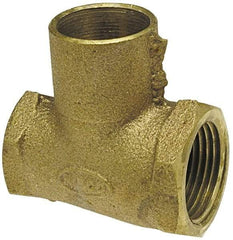 NIBCO - 3/4 x 3/4 x 1/2" Cast Copper Pipe Tee - F x F x C, Pressure Fitting - Eagle Tool & Supply