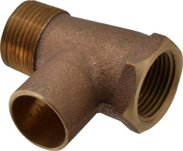 NIBCO - 3/4" Cast Copper Pipe Tee - M x F x C, Pressure Fitting - Eagle Tool & Supply