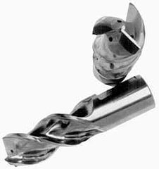 Minicut International - 1-1/4" Diam, 3" LOC, 3 Flute Powdered Metal Corner Chamfer Roughing End Mill - Uncoated, 5-1/2" OAL, 1-1/4" Shank Diam, Single End, Centercutting, 43.5° Helix - Eagle Tool & Supply