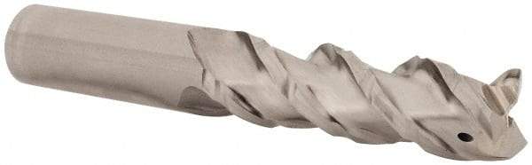 Minicut International - 3/4" Diam, 2-1/2" LOC, 3 Flute Powdered Metal Corner Chamfer Roughing End Mill - Uncoated, 4-3/4" OAL, 3/4" Shank Diam, Single End, Centercutting, 43.5° Helix - Eagle Tool & Supply
