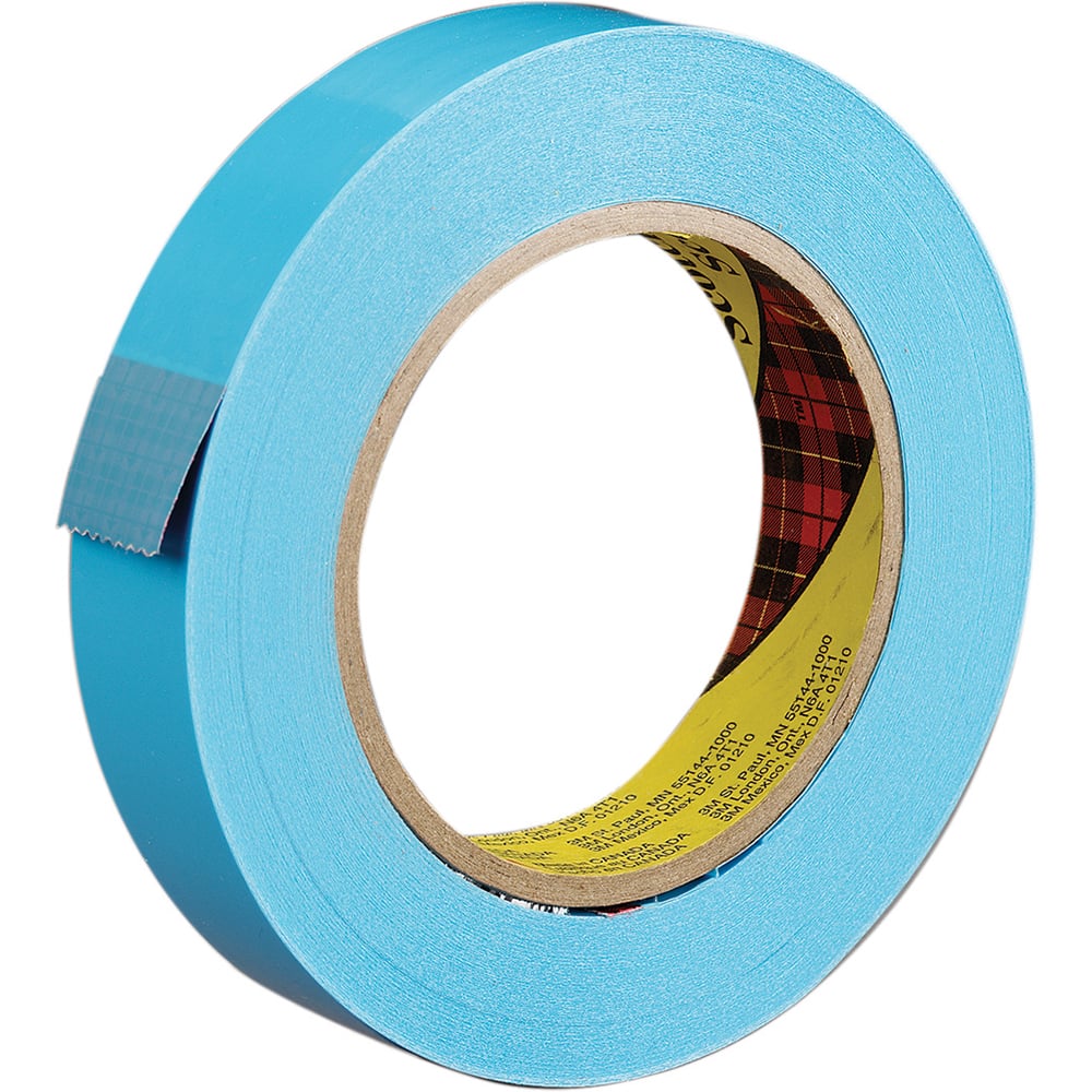 3M - Filament & Strapping Tape; Type: Strapping Tape ; Color: Blue ; Width (Inch): 0.71 ; Width (mm): 18.00 ; Length (yd): 60.14 (Yards); Length: 55.000 - Exact Industrial Supply