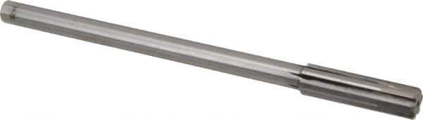 Made in USA - 0.555" Carbide-Tipped 6 Flute Chucking Reamer - Straight Flute, 7/16" Straight Shank, 2" Flute Length, 8" OAL - Eagle Tool & Supply