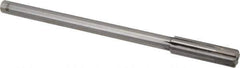 Made in USA - 0.555" Carbide-Tipped 6 Flute Chucking Reamer - Straight Flute, 7/16" Straight Shank, 2" Flute Length, 8" OAL - Eagle Tool & Supply