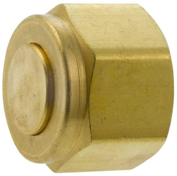 Parker - 1/8" OD, Brass Plug - 3,600 Max Working psi, 7/16" Hex, Comp Ends - Eagle Tool & Supply