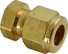 Parker - 3/8" OD, Brass End Cap - 2,300 Max Working psi, 11/16" Hex, Comp Ends - Eagle Tool & Supply