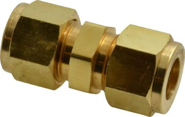 Parker - 1/2" OD, Brass Union - 2,200 Max Working psi, 13/16" Hex, Comp x Comp Ends - Eagle Tool & Supply