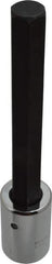 Proto - 1/2" Drive, 17mm Hex Bit Socket - 7-1/4" OAL, 5-1/8" Bit Length, Long Hex Bit Socket - Eagle Tool & Supply