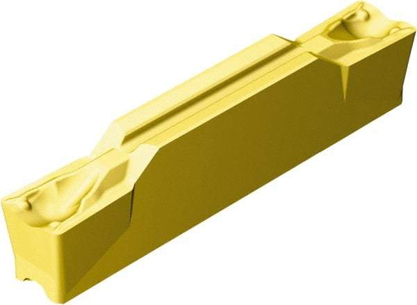 Sandvik Coromant - 500N123J2 TF Grade 1005, 5mm Cutting Width Carbide Grooving Insert - 2.7mm Max Depth of Cut, Neutral, 0.4mm Corner Radius, TiAlN/TiN Finish - Eagle Tool & Supply
