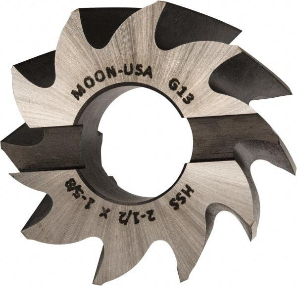 Made in USA - 2-1/2" Diam, 1" Arbor Hole Diam, 1-5/8" Length of Cut, 10 Flute, High Speed Steel, Finisher Shell End Mill - Right Hand Cut, Right Hand Spiral Flute, Uncoated - Eagle Tool & Supply