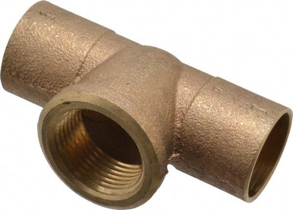 NIBCO - 1" Cast Copper Pipe Tee - C x C x F, Pressure Fitting - Eagle Tool & Supply