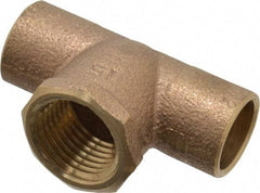NIBCO - 1/2" Cast Copper Pipe Tee - C x C x F, Pressure Fitting - Eagle Tool & Supply
