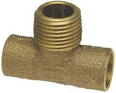 NIBCO - 1/2" Cast Copper Pipe Tee - C x C x M, Pressure Fitting - Eagle Tool & Supply