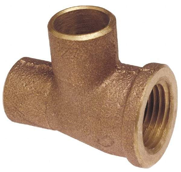 NIBCO - 1-1/4 x 3/4 x 1-1/4" Cast Copper Pipe Tee - C x F x C, Pressure Fitting - Eagle Tool & Supply