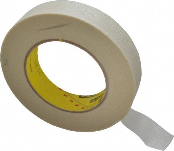 3M - 60 Yd Long x 1" Wide, Series 361, White Silicone Glass Cloth Tape - 7.5 mil Thick, 182 Lb/In Tensile Strength - Eagle Tool & Supply