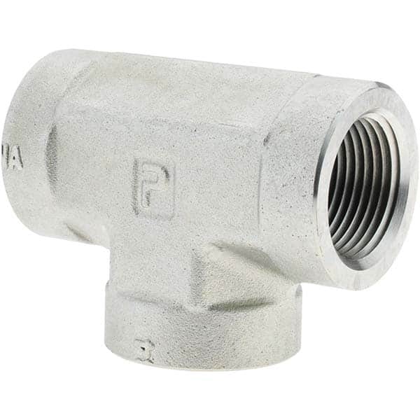 Parker - Industrial Pipe Fittings Type: Female Tee Female Thread Size: 1-11-1/2 - Eagle Tool & Supply