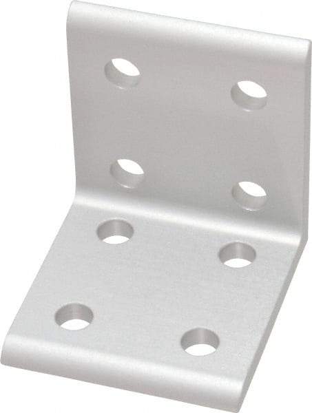 80/20 Inc. - 1-7/8" Wide, 2" High, Open Shelving Polymer Shelf - Aluminum, 2" Deep, Use with Series 10 & Bolt Kit 3393 - Eagle Tool & Supply