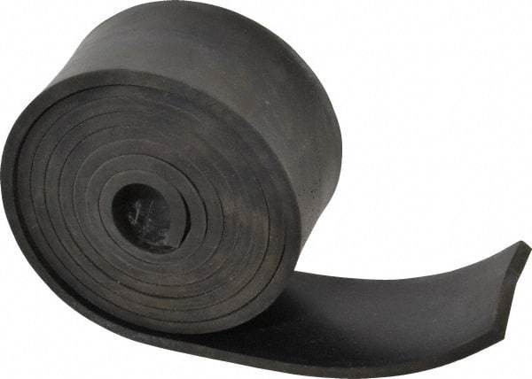 Made in USA - 3/16" Thick x 2" Wide x 60" Long, Buna-N Rubber Strip - Stock Length, 70 Shore A Durometer, 800 to 1,000 psi Tensile Strength, -20 to 170°F, Black - Eagle Tool & Supply