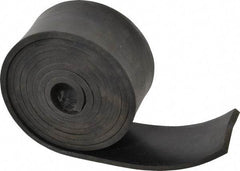 Made in USA - 3/16" Thick x 2" Wide x 60" Long, Buna-N Rubber Strip - Stock Length, 70 Shore A Durometer, 800 to 1,000 psi Tensile Strength, -20 to 170°F, Black - Eagle Tool & Supply