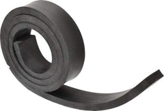 Made in USA - 1/2" Thick x 2" Wide x 60" Long, Buna-N Rubber Strip - Stock Length, 70 Shore A Durometer, 800 to 1,000 psi Tensile Strength, -20 to 170°F, Black - Eagle Tool & Supply