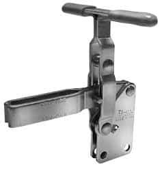 Lapeer - 600 Lb Holding Capacity, Vertical Handle, Manual Hold Down Toggle Clamp - 57° Handle Movement, 106° Bar Opening, U-Bar, Straight Base, Carbon Steel - Eagle Tool & Supply