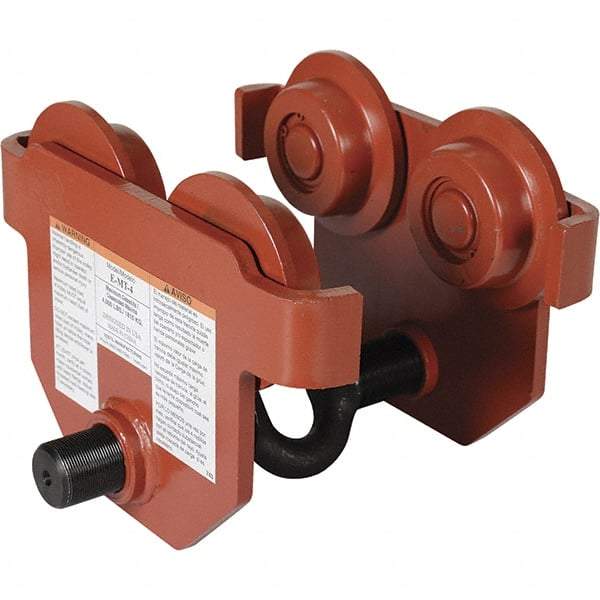 Vestil - 2 Ton Capacity Low Profile Manual Trolley - 2" to 8-5/8" Flange Width - Eagle Tool & Supply