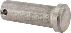 Made in USA - 5/8" Pin Diam, 1-3/4" OAL, Standard Clevis Pin - 5/32" Hole, 1-19/32" Usable Length, Uncoated Stainless Steel - Eagle Tool & Supply