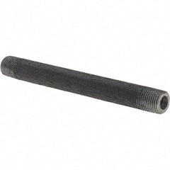 Made in USA - Schedule 80, 1/8" Diam x 3-1/2" Long Black Pipe Nipple - Threaded - Eagle Tool & Supply