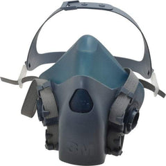 3M - Series 7500, Size L Half Mask Respirator - 4-Point Suspension, Bayonet Connection - Eagle Tool & Supply