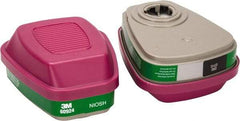 3M - Green and Magenta P100 Cartridge and Filter Combination - Series 6000, Protects Against Ammonia, Methylamine - Eagle Tool & Supply