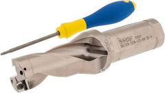 Iscar - 2.44" Max Drill Depth, 2xD, 1-7/32" Diam, Indexable Insert Drill - 2 Inserts, 1-1/4" Shank Diam, Straight Shank - Eagle Tool & Supply
