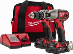 Milwaukee Tool - 18 Volt Cordless Tool Combination Kit - Includes Compact Drill/Driver & Impact Driver, Lithium-Ion Battery Included - Eagle Tool & Supply