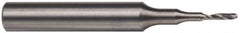 Accupro - 1/8" Cutting Diam x 1/2" Length of Cut, 1 Flute, Upcut Spiral Router Bit - Uncoated, Right Hand Cut, Solid Carbide, 2" OAL x 1/4" Shank Diam, Single Edge, 21° Helix Angle - Eagle Tool & Supply