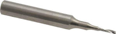 Onsrud - 1/16" Cutting Diam x 1/4" Length of Cut, 1 Flute, Upcut Spiral Router Bit - Uncoated, Right Hand Cut, Solid Carbide, 2" OAL x 1/4" Shank Diam, Single Edge, 21° Helix Angle - Eagle Tool & Supply