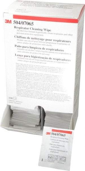 3M - Facepiece Alcohol-Free Wipes - 10" Long x 8" Wide - Eagle Tool & Supply
