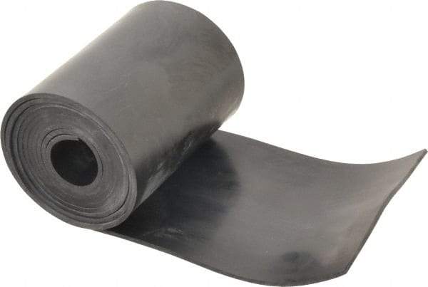 Made in USA - 3/32" Thick x 4" Wide x 60" Long, Neoprene Rubber Strip - Stock Length, 70 Shore A Durometer, 1,000 to 1,200 psi Tensile Strength, -40 to 212°F, Black - Eagle Tool & Supply