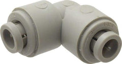 Parker - 5/16" Outside Diam, Acetal Push-to-Connect Tube Union Elbow - 300 Max psi, Tan - Eagle Tool & Supply